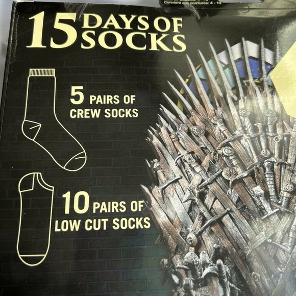 Hyp Accessories Game Of Thrones Socks Gift Set Of 5 Size 41 Crew
